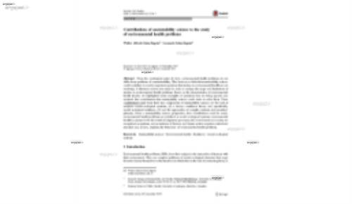 Contributions of sustainability science to the study of environmental health problems